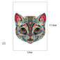 Flower Face Cat Irregular Wooden Puzzle Flat Area Wood