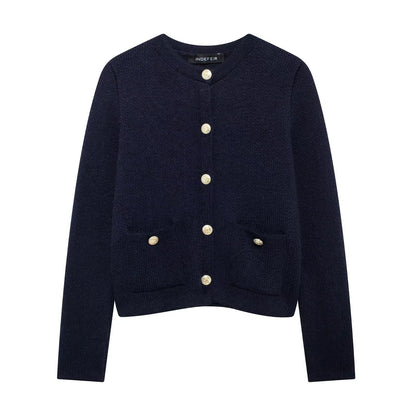 Gold Buckle Knit Coat