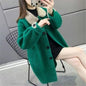 New Single-breasted Mid-length Knitted Coat Loose