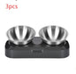 Pet Stainless Steel Bowl Pet Double Night