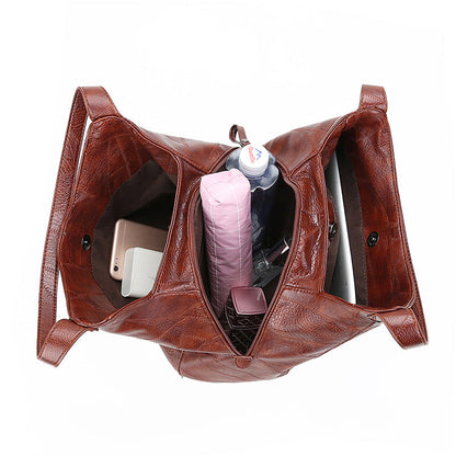Vintage soft leather shoulder bag