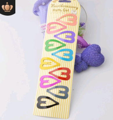 Children's water drop BB clip 5 cm solid color thick BB clip star love printing BB clip Liu seaside clip