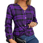 Women's Creative Plaid Casual Loose Shirt
