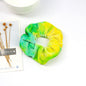Rainbow color fleece hair ring