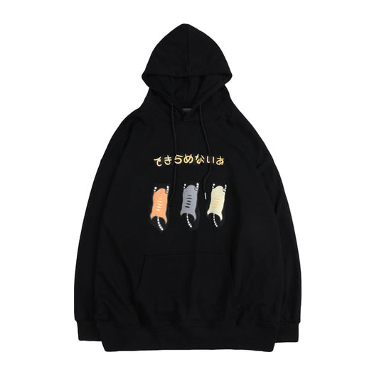 Cartoon print hoodie