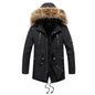 Men's mid-length padded trench coat
