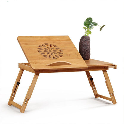 Folding Laptop Bed with Small Table Lazy Simple Desk