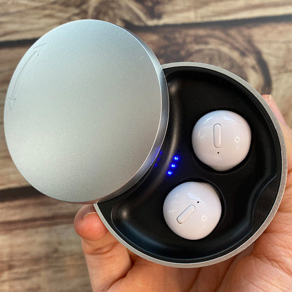 Premium Wireless Bluetooth 5.0 Earbuds - HD Stereo Sound, Semi In-Ear Headset with Mic