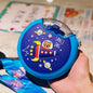 Cute Donut Ice Cream Water Bottle With Straw Creative Round Shape Cup Portable Leakproof Tritan Bottle