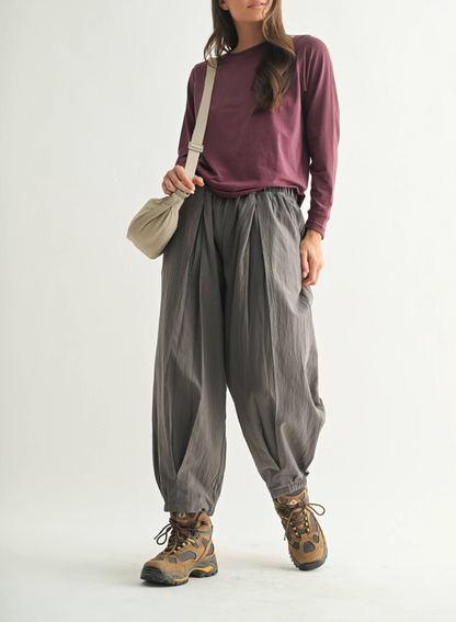 Vintage Plum Pima Cotton Relaxed Long Sleeve-1