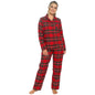 Women's Soft Brushed Cotton Flannelette Pajama Set with Elastic Waistband Cozy Check Pattern Sleepwear for All Seasons Small to XLarge by Daisy Dreamer