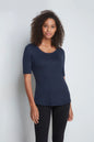 Half Sleeve Cotton Modal Scoop Neck T-Shirt