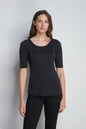 Half Sleeve Cotton Modal Scoop Neck T-Shirt