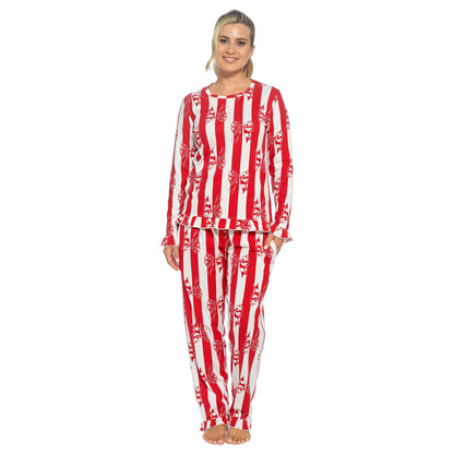 Women's Cotton Soft Pyjama Set with Elasticated Patterned Bottoms Ultimate Nightwear and Cosy Loungewear Multiple Sizes by Daisy Dreamer