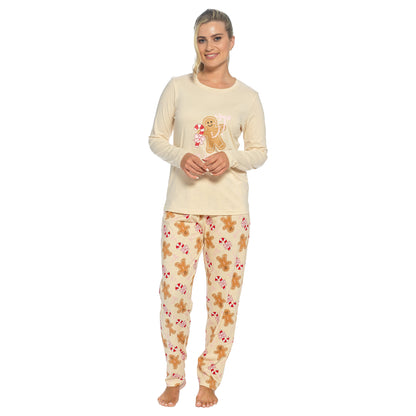 Women's Cotton Soft Pyjama Set with Elasticated Patterned Bottoms Ultimate Nightwear and Cosy Loungewear Multiple Sizes by Daisy Dreamer