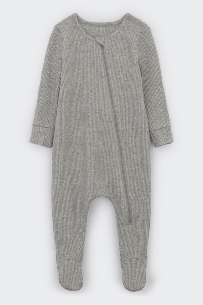 Dove Grey Zip Sleepsuit