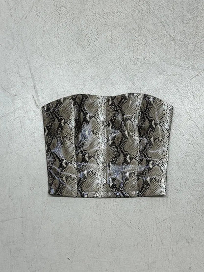 Vintage Leather Cropped Vest For European And American Women's Fashion