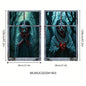 3D Holiday Window Cover Witch Halloween Window Cover
