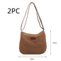 Niche Design Vacation Straw Tote Bag