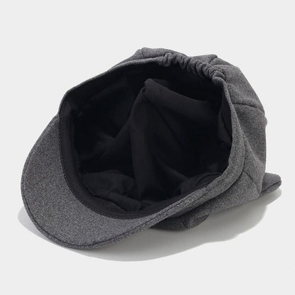 Retro Woolen Peaked Cap Women's Solid Color Painter Cap Tide
