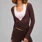 Solid Color Long Sleeved Sports Top