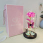 Valentine's Day Gift Eternal Rose LED Light Foil Flower In Glass Cover Mothers Day Wedding Favors Bridesmaid Gift