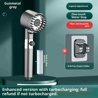 Supercharged Shower Head Shower Set Household Handheld Shower Head Bathroom Bracket