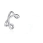 S925 Sterling Silver Geometric Cross Ear Clip - Korean Style Unisex Earring