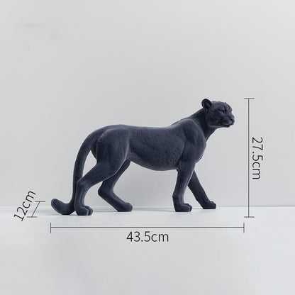 Luxury Leopard Resin Sculpture | Premium Home Decor Statue for Living Room & Office