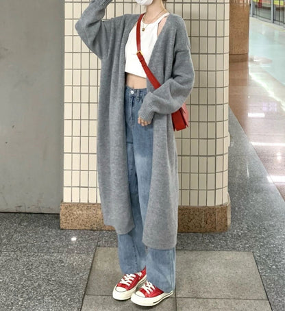 Loose Large Knitted Cardigan Women's Sweater