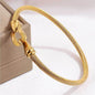 Stainless Steel Horseshoe Buckle Heart-shaped Bracelet