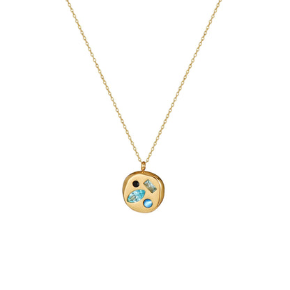 Colorful Zircon Mom Necklace December Birthday Stone Valentine's Day Gift Gifts For Moms Necklace