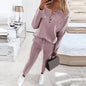 Casual Two-piece Set Women Autumn And Winter New High-neck Long-sleeved Trousers Suit