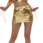 Gold-foil Patent Leather Sheath Skirt, Women's