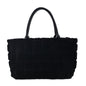 Sweet Small Square Bag Plush Plaid Portable Women