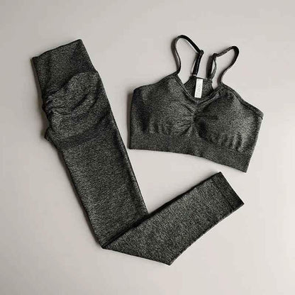 2 Piece gym Workout Clothes For Women Seamless Leggings Sports Bra Woman Running Sports Wear Gym Clothing Athletic Yoga Set