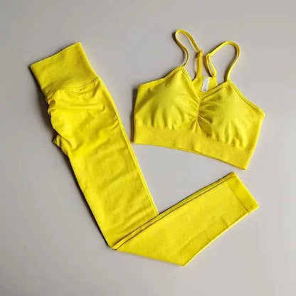 2 Piece gym Workout Clothes For Women Seamless Leggings Sports Bra Woman Running Sports Wear Gym Clothing Athletic Yoga Set