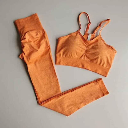 2 Piece gym Workout Clothes For Women Seamless Leggings Sports Bra Woman Running Sports Wear Gym Clothing Athletic Yoga Set
