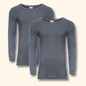 2 Pack Men's Thermal Underwear Long Sleeve Tops Warm Durable Baselayer Insulated Brushed Yarn for Running Hiking Cold Weather Sportswear Durable Winter Clothing Small to XXL White Black Grey Navy by Heatwave Thermalwear