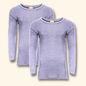 2 Pack Men's Thermal Underwear Long Sleeve Tops Warm Durable Baselayer Insulated Brushed Yarn for Running Hiking Cold Weather Sportswear Durable Winter Clothing Small to XXL White Black Grey Navy by Heatwave Thermalwear