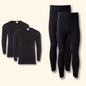 2 Pack Men's Thermal Underwear Set Long Sleeve Tops and Long John Bottoms Warm Baselayer Insulated Brushed Yarn for Running Hiking and Workwear Insulating Yarn Small to XXL White Black Grey Navy by Heatwave Thermalwear