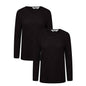 2 Pack Women's Thermal Long Sleeve Tops Base Layer Insulated Warm Underwear for Outdoor Sports Running Hiking Cold Weather Workwear by Heatwave Thermalwear