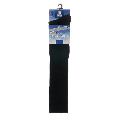 2 Pairs Unisex Travel Socks Black Long Knee High Breathable Flight Socks by Sock Stack