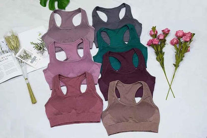 Gym Clothes Set for Women - 2-Piece Push-Up Yoga Bra & High Waist Leggings in 12 Colors
