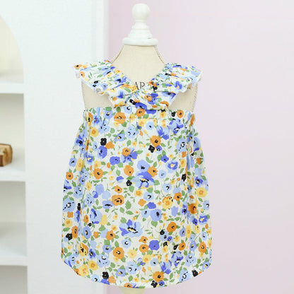 Cross Flower Skirt Pet Small And Medium-sized Dog Casual Clothing