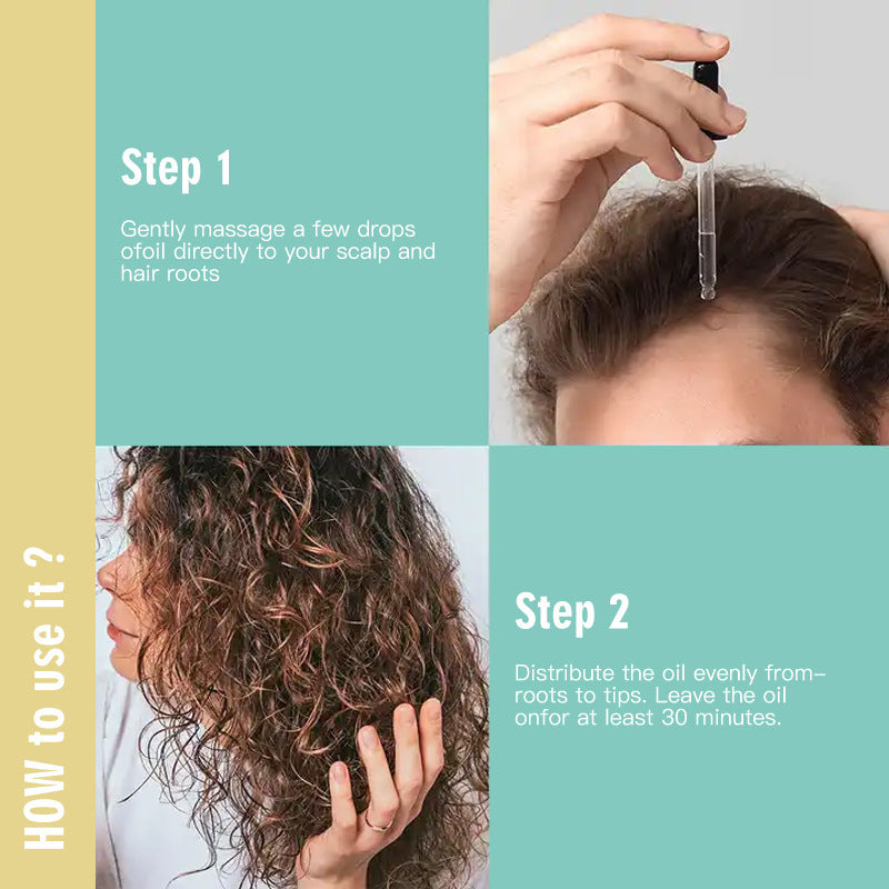 Natural Hair Growth Serum with Green Coffee, Castor, Argan, Coconut, Rosemary Oil