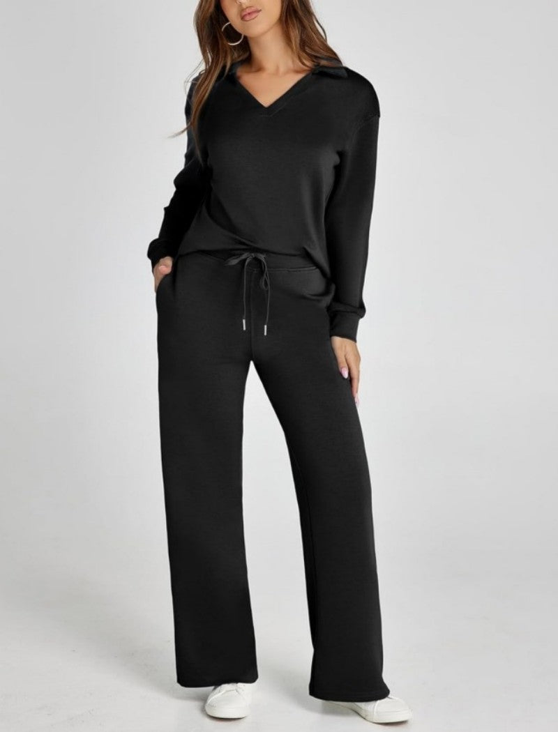 Horn trousers two-piece set-embroidered Ma Biao
