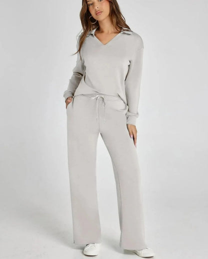 Horn trousers two-piece set-embroidered Ma Biao