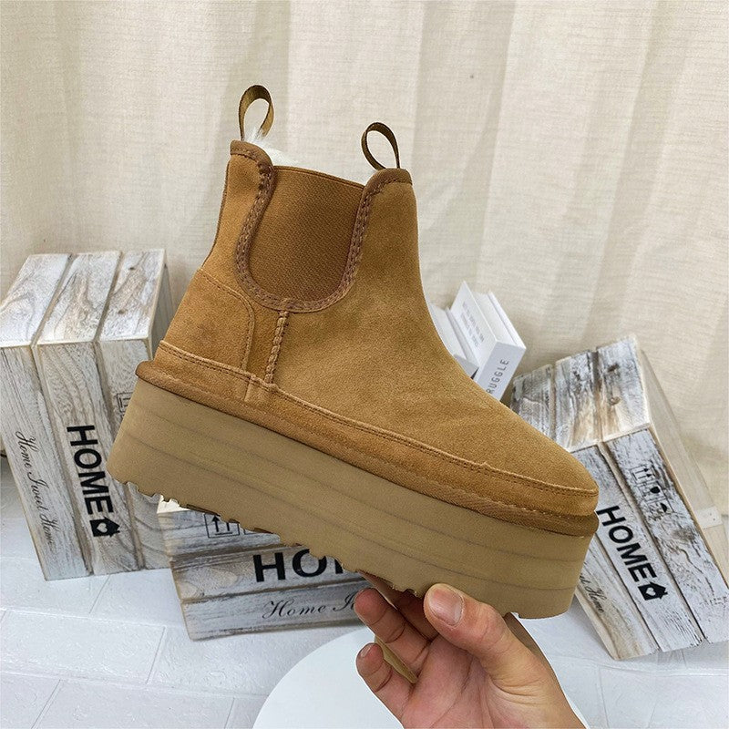 Thick-soled Round-toed Snow Boots