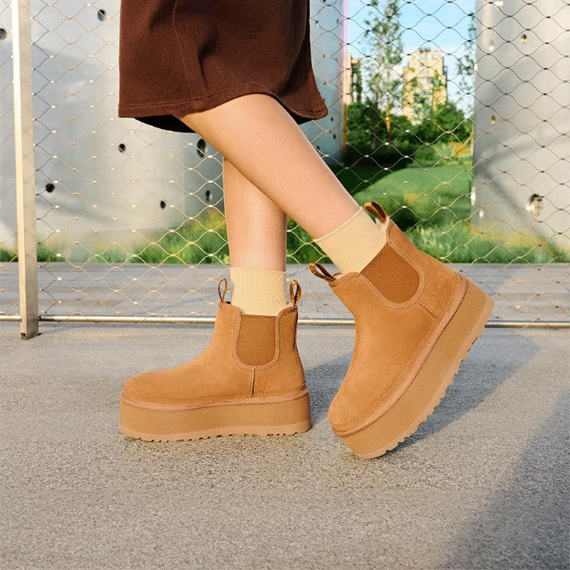 Thick-soled Round-toed Snow Boots